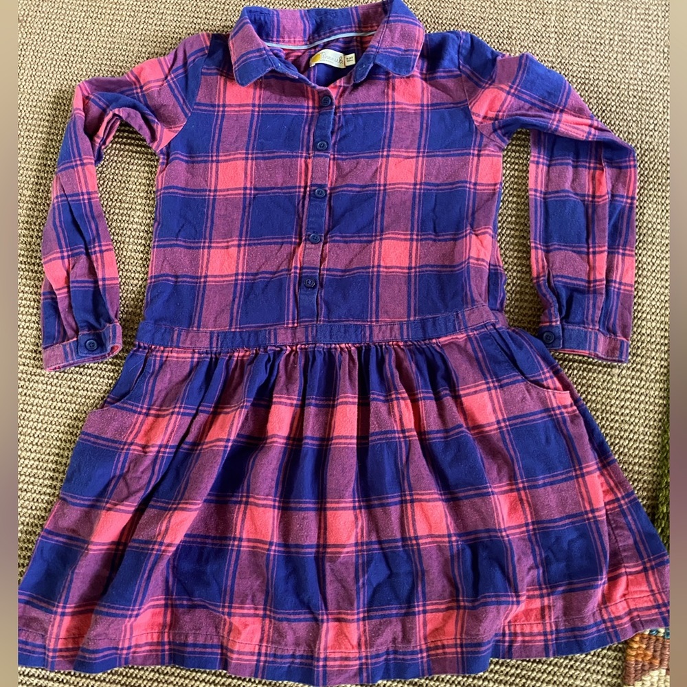 Johnnie B Boden flannel pocket shirt dress